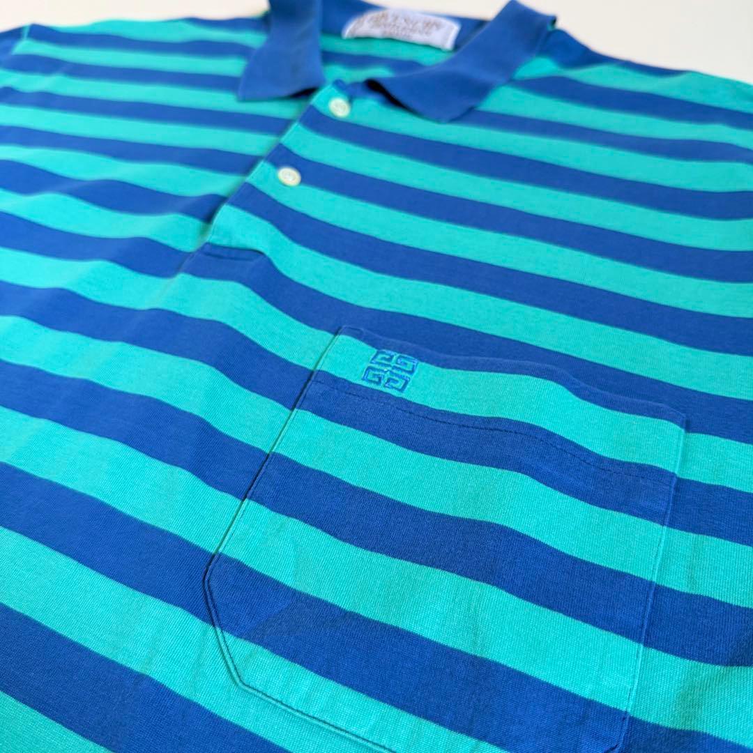【GIVENCHY】1980s Striped S/S Polo Shirt