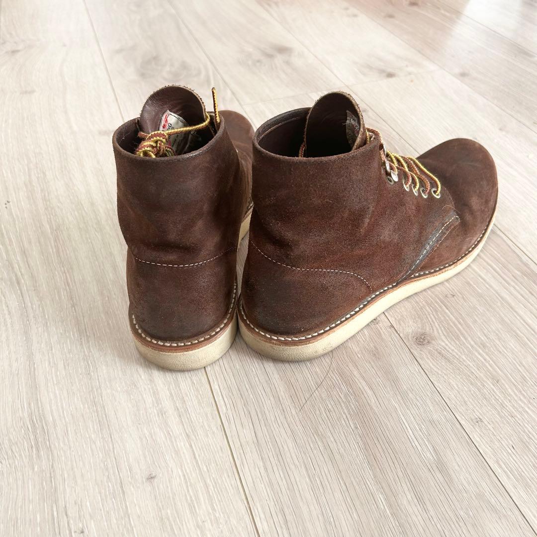 RED WING 8164 ブラウン スエード プレーントゥブーツ 27.5