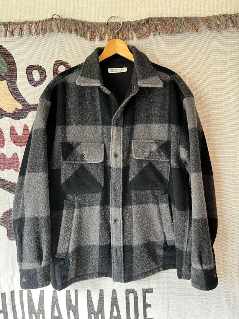COOTIE クーティー バッファローチェック ジャケット BLK GRY