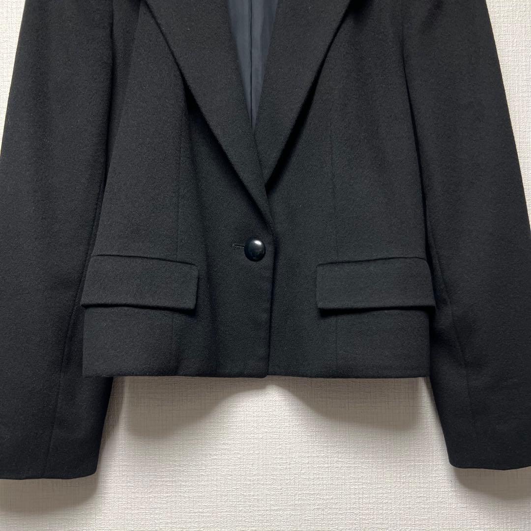 美品✨ クリスチャンディオール ウール ショートテーラードジャケット 黒 M