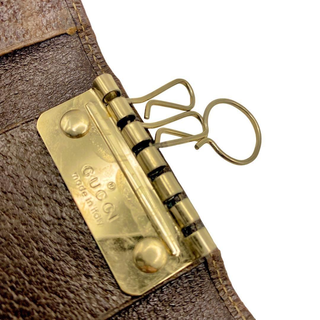 GUCCI GGキャンバス ブラウン キーケース 6308