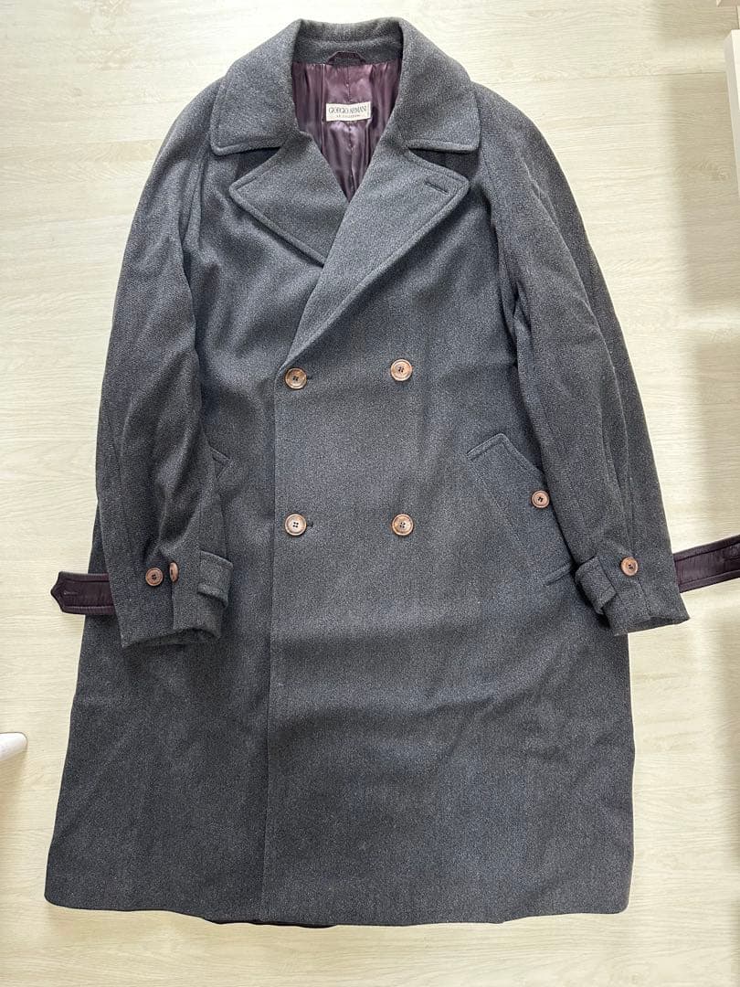 【GIORGIO ARMANI】アルマーニ ロングコート グレー