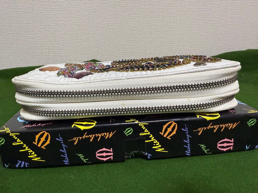 ★レア★MICHELANGELO ミケランジェロ 装飾長財布 ホワイト