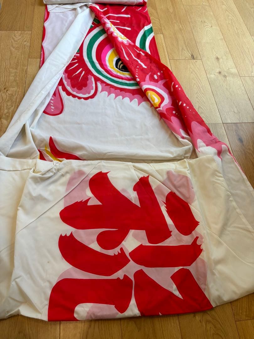 希少　鯉のぼり　赤8m　ユニチカナイロン　祝　日の出　鯉織　飛龍印