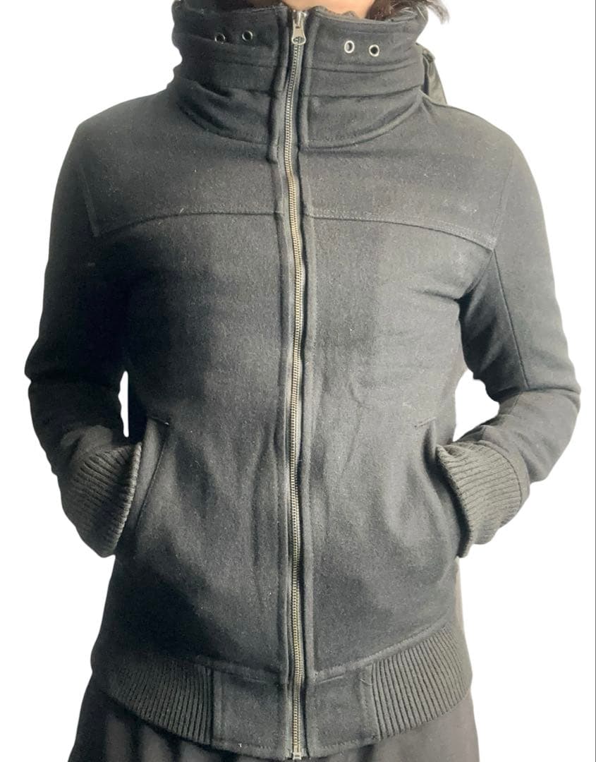 ジャケット・アウター detachable volume neck bomber jacket