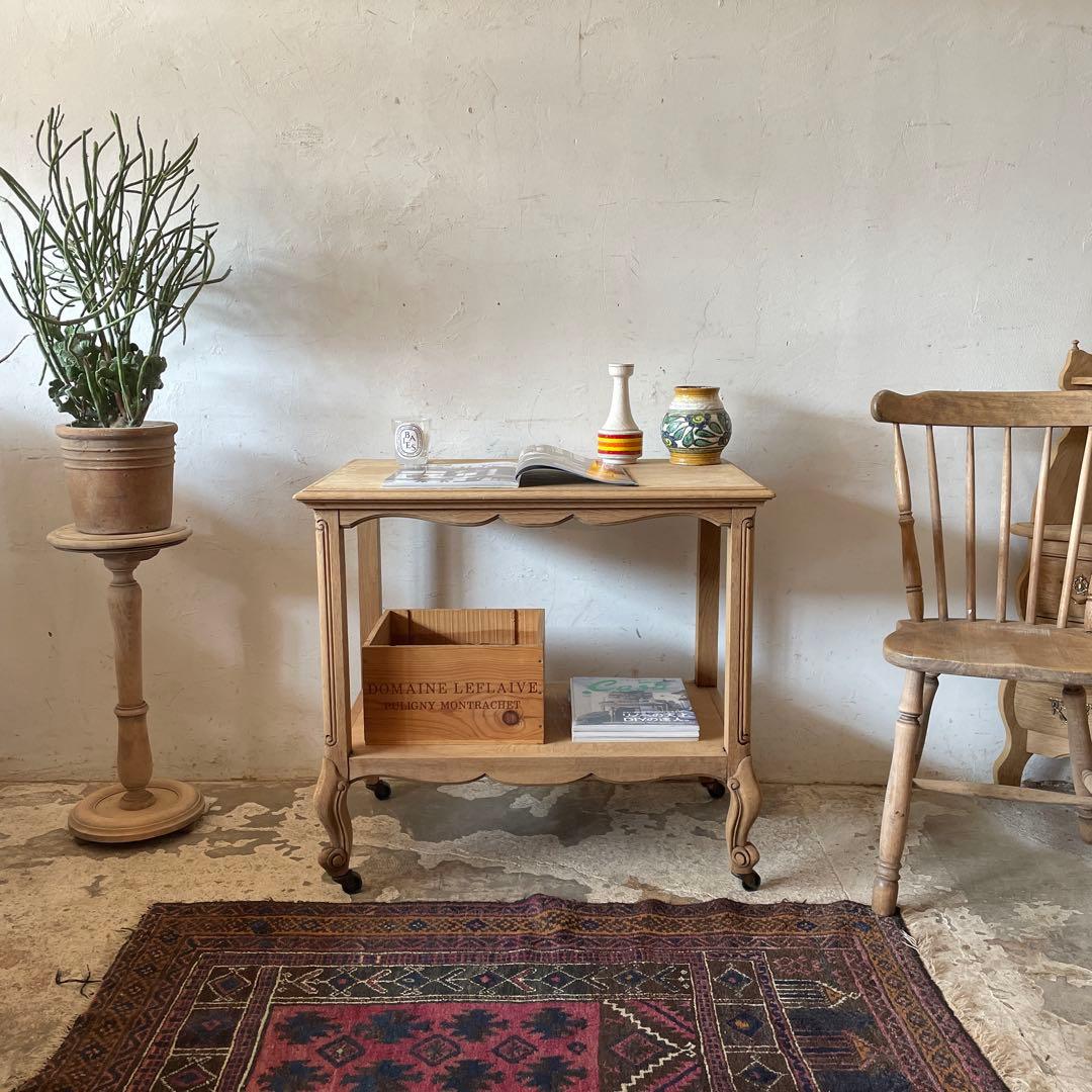 年末・年始SALE ビンテージ　トロリーワゴン　デスク　猫脚　剥離