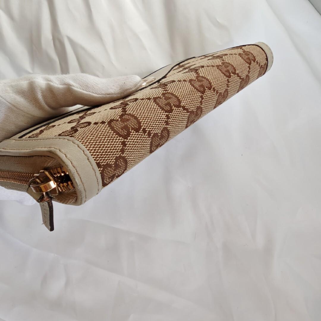 美品　GUCCI　インターロッキング　長財布　コンチネンタル　キャンバス