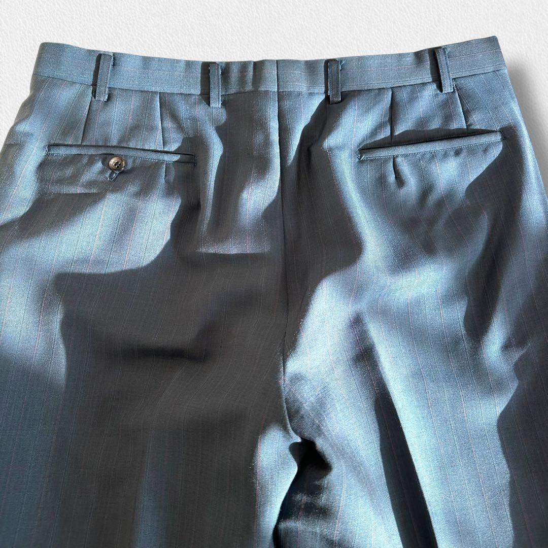 Burberrys 旧ロゴ モヘヤ スーツ ネイビー ストライプ AB6 セット