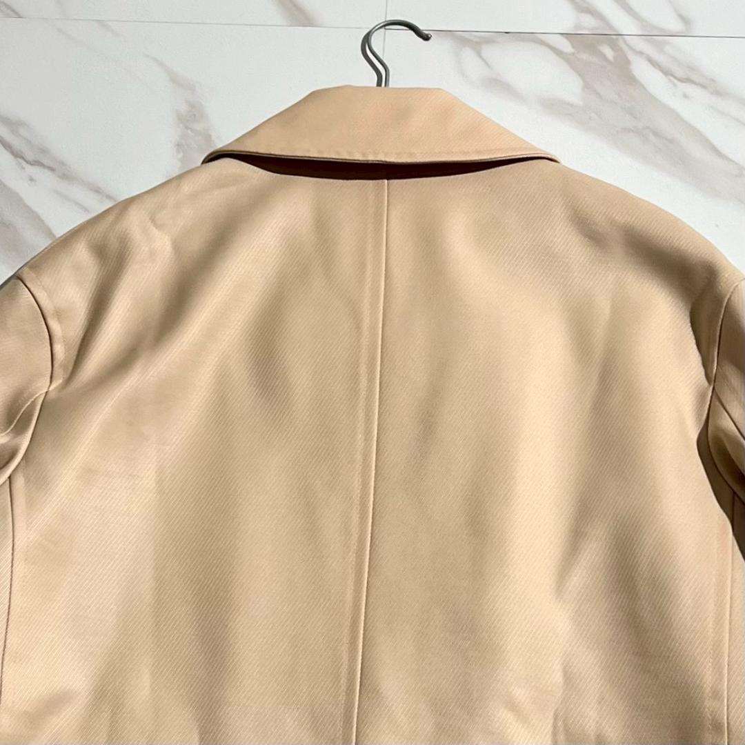 美品　マッキントッシュ　ダブルブレスト　ショート　ウールピーコート　ベージュXL