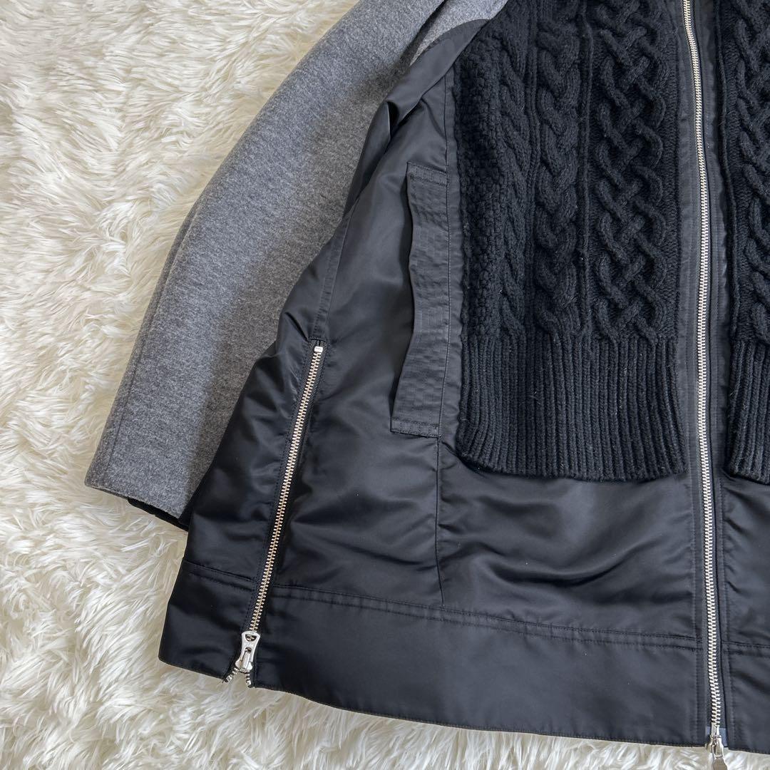定価5.9万 シーレットフロムアラアラ ニットドッキングコート ブルゾン