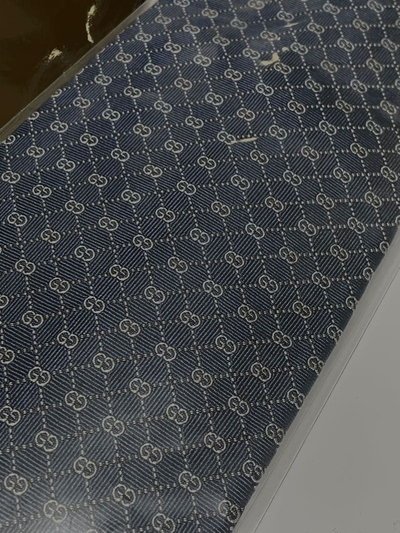 【値下げ】GUCCI ネクタイ 未使用 タグ付き GG柄 ネイビー グッチ