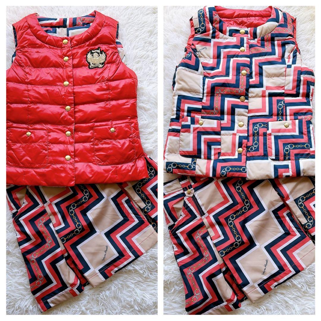 希少✨ビバハート×ドレスキャンプ コラボ ゴルフ ダウンベスト 40 金ボタン