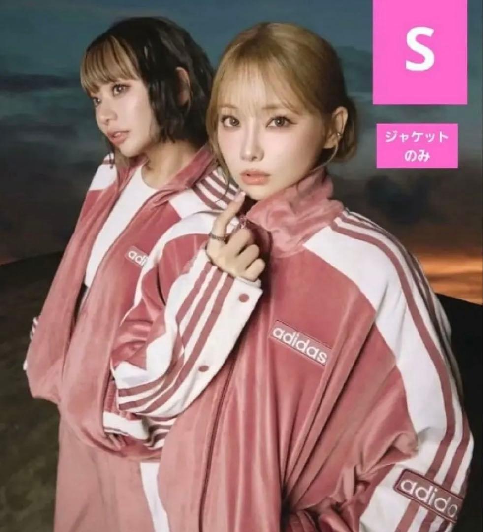 【新品】アディダス adidasアディブレイク ベロア トップス ピンク S