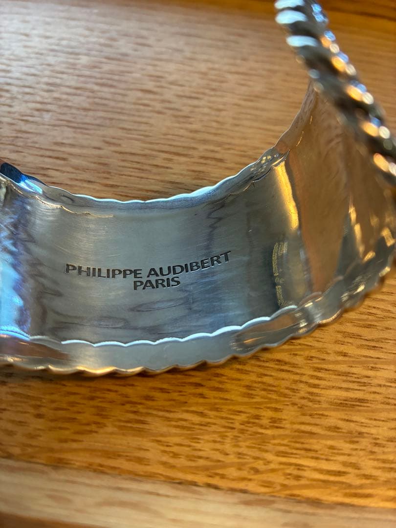 フィリップオーディベール　ツイストバングル　幅4㎝　太タイプ