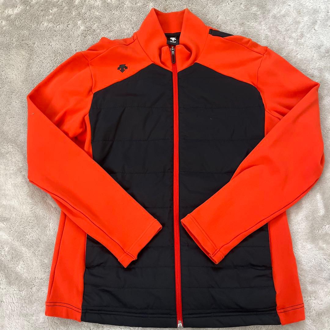DESCENTE　GOLF フルジップジャケット メンズ　オレンジ　L