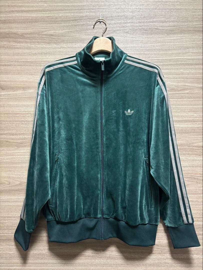 アディダス ダークグリーン ベロアトラックジャケット 2XL