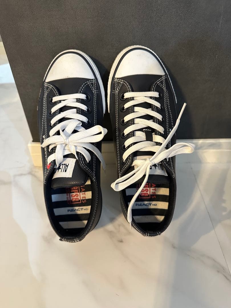 パーリーゲイツ　24.5センチ ALL STAR ブラック スニーカー