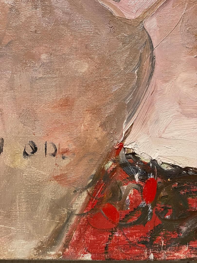 「真作」織田広喜「少女」人物画　油彩画　額装　サイン有り　F6号