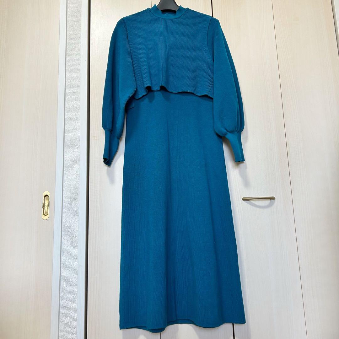 22AW♡ANAYI アナイメリノウールアンサンブルニットワンピース 36