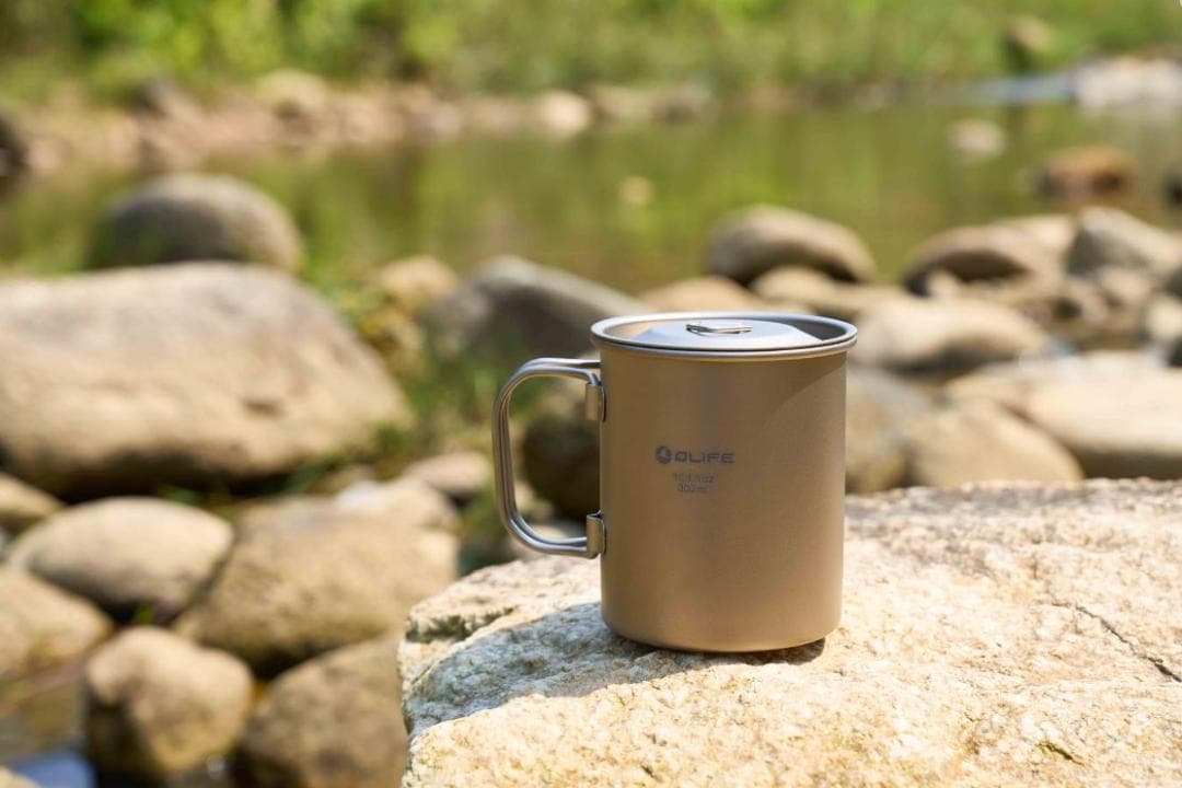 Olight オーライト チタンシングルマグ 折畳 ハンドル 蓋付き 300ml