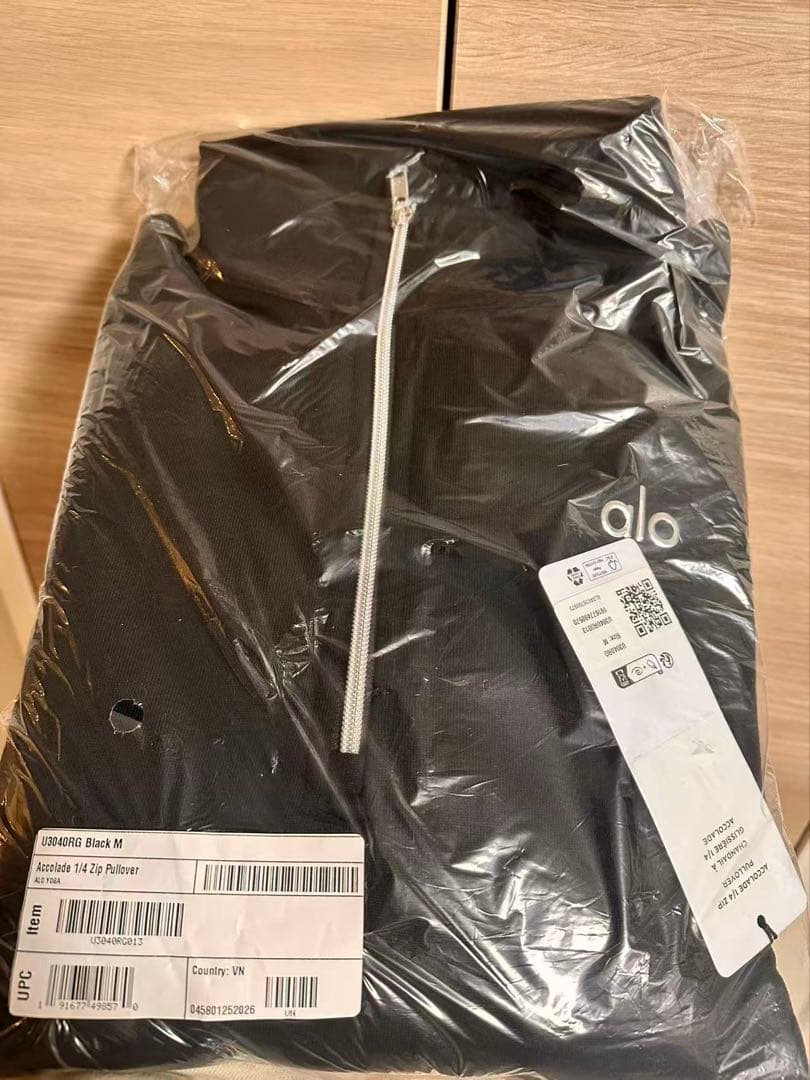 alo Accolade 1/4 Zip pullover ブラック　M