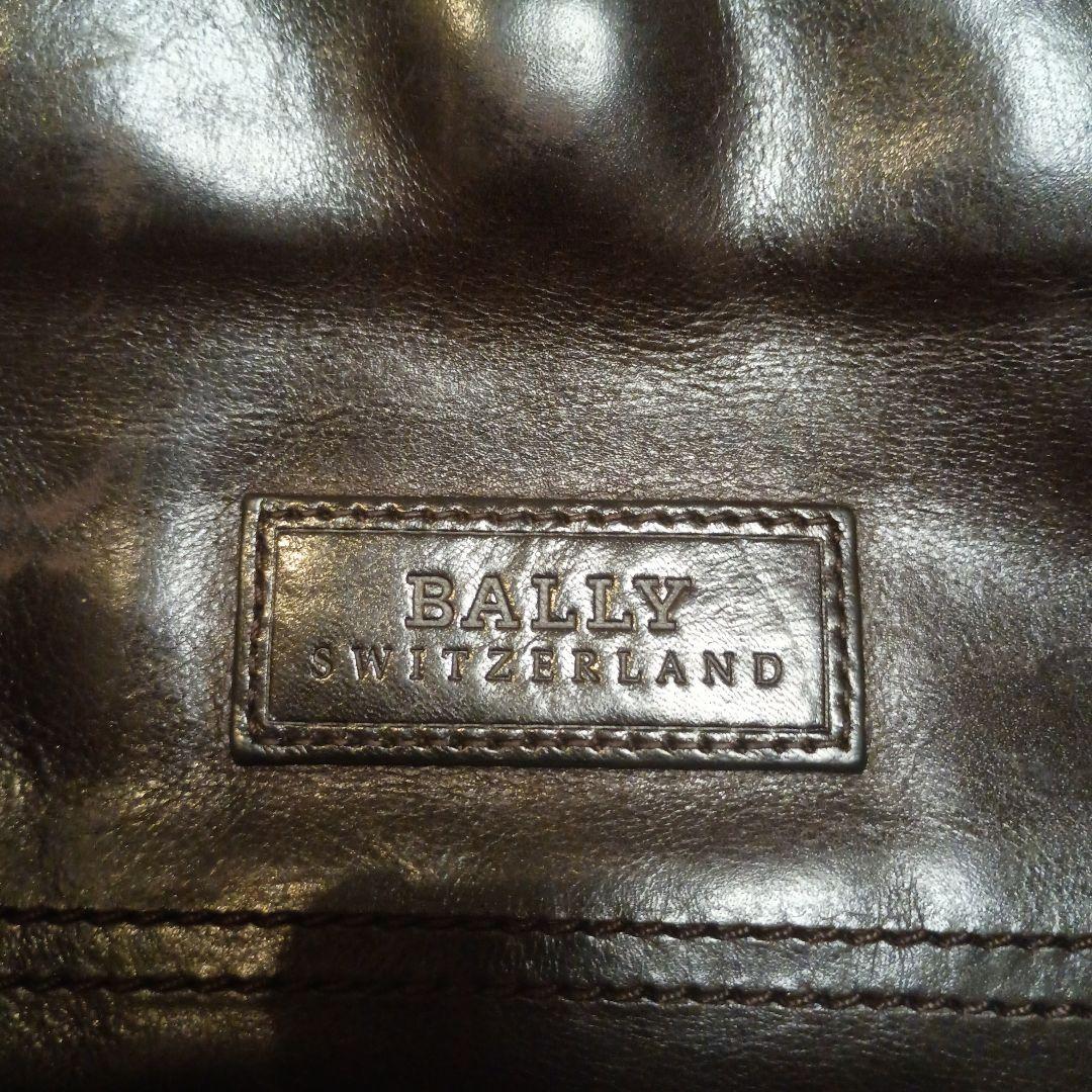 美品 BALLY バリー　セカンドバッグ　クラッチバッグ ブラウン 革 ライン