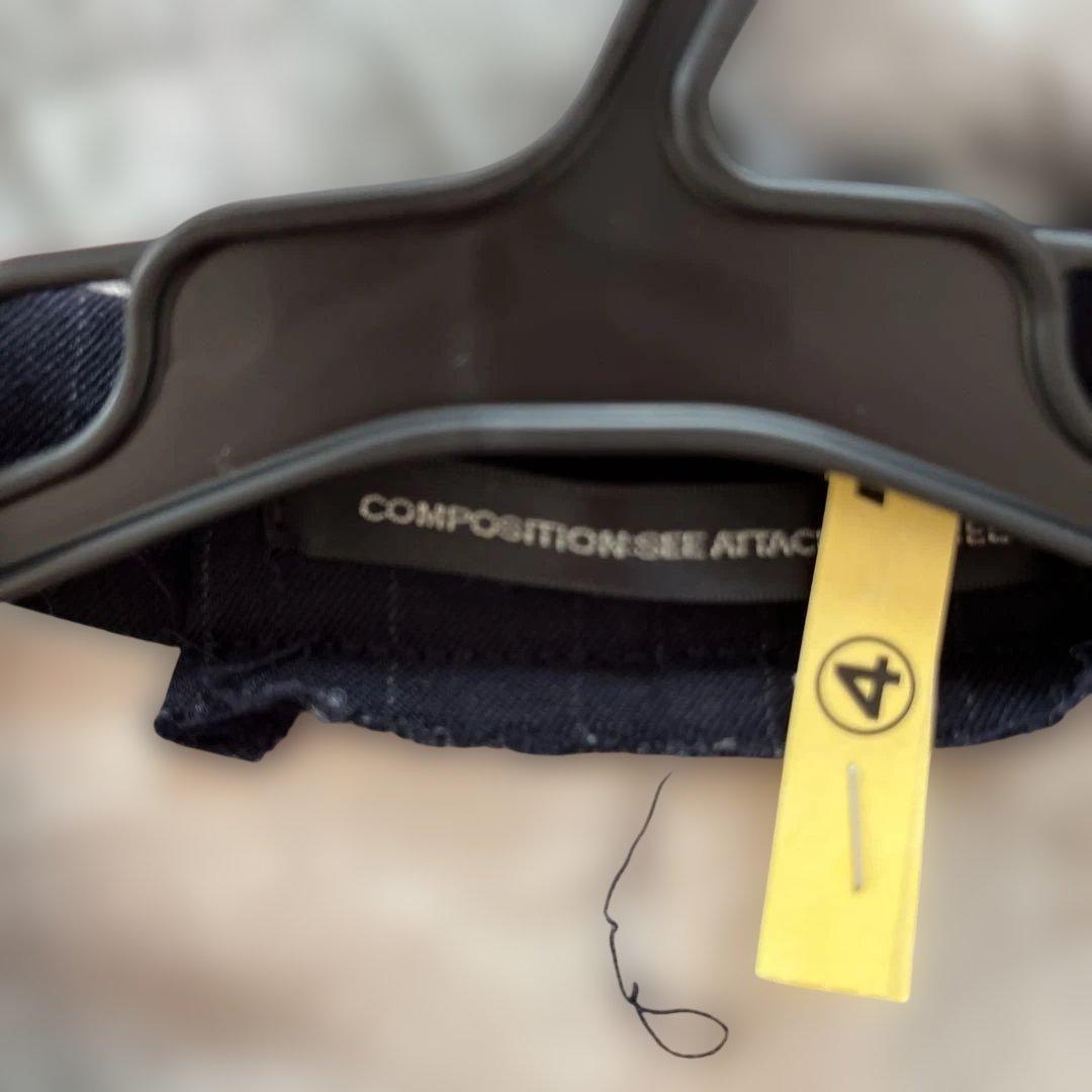 y'sネイビー ストライプ テーラードジャケット