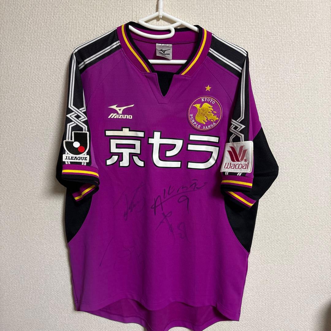 京都パープルサンガ　京都サンガ　サイン込み　　　03-04 Mサイズユニフォーム