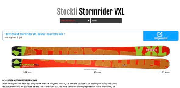 ストックリ　 STORMRIDER VXL 180cm