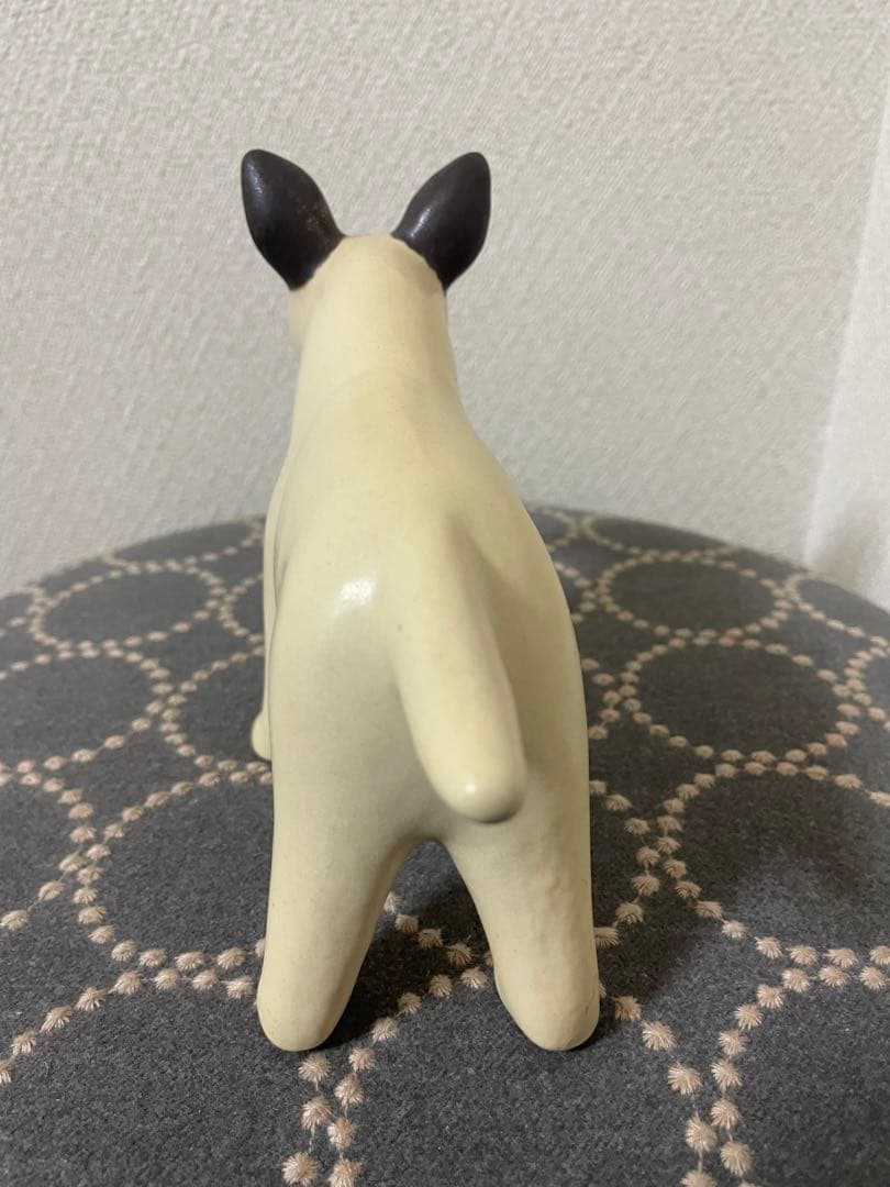 リサラーソン 置物 犬 ケンネル ブルテリア 左のぶち 陶器　オブジェ