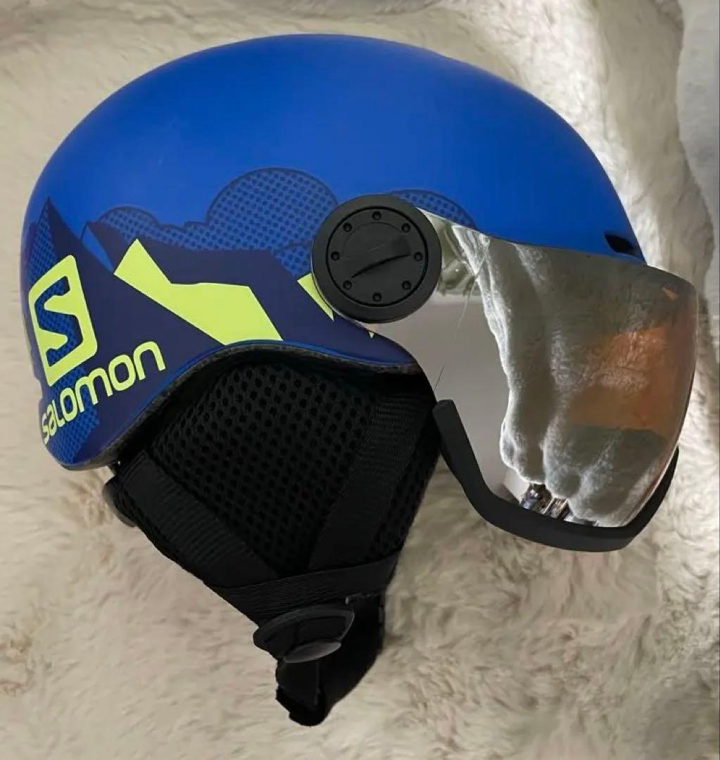サロモンGROM VISOR Pop Blue Mat KM(53-56cm)