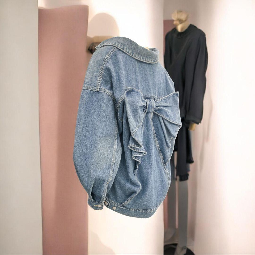 バックリボン付きデニムジャケット　RODEO　CROWN