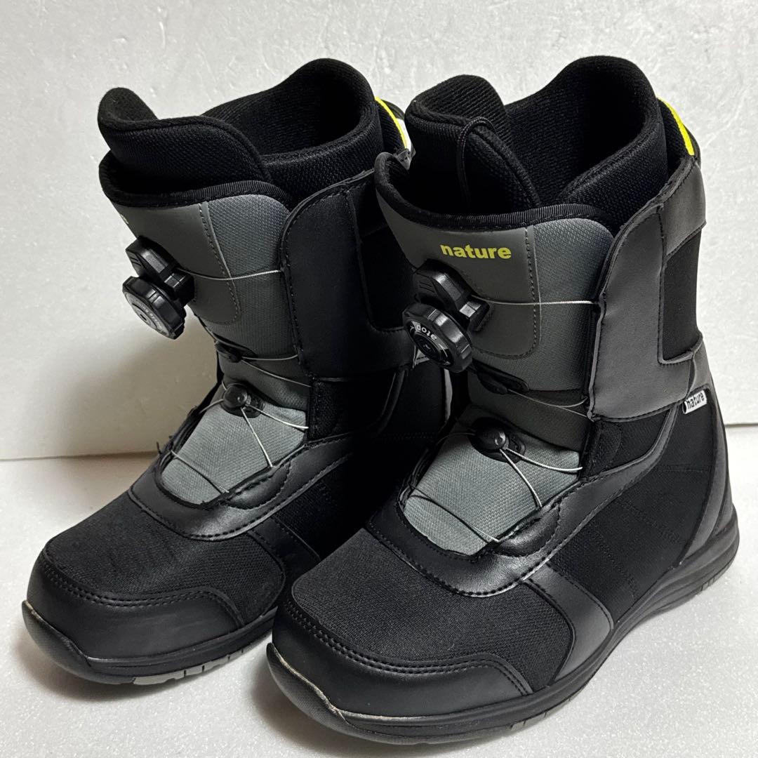 24.5cmnature スノーボードブーツ ブラック/グレー 初心者