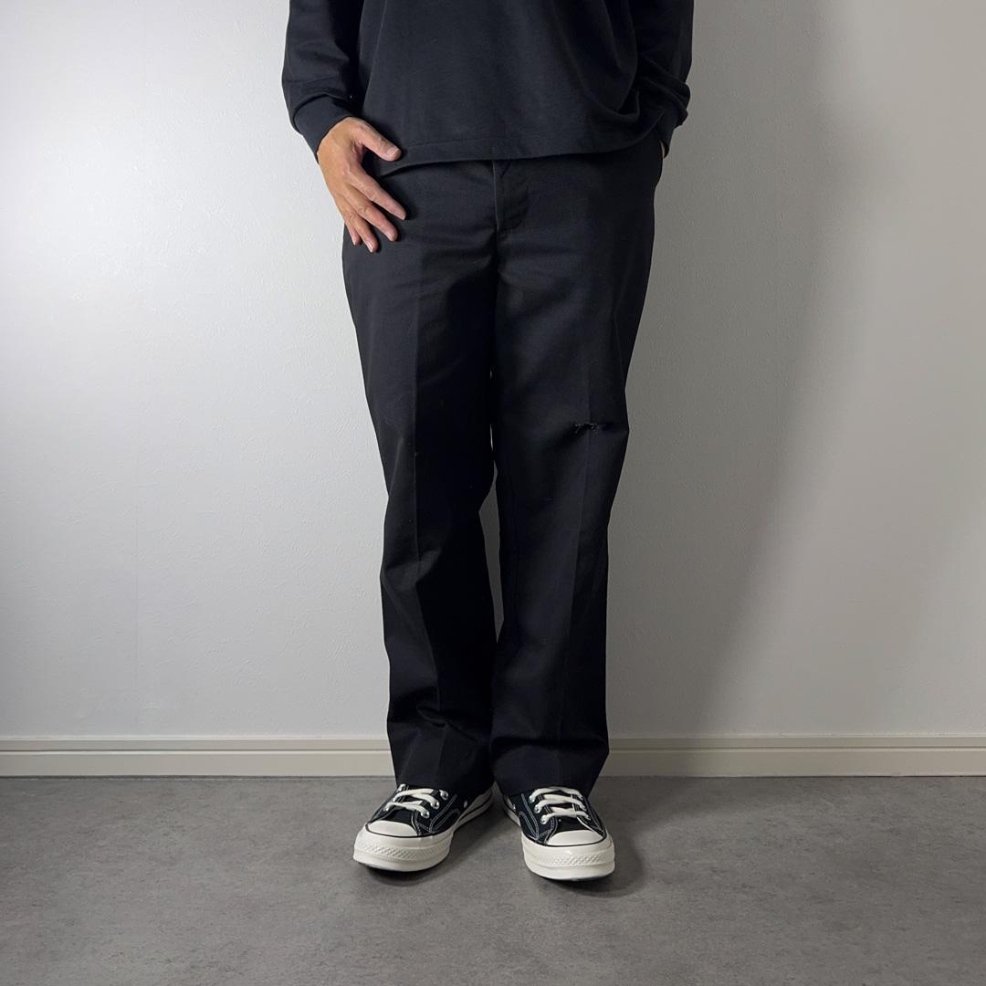 90sDickiesワークパンツIndustrialWearチビタグブラック古着