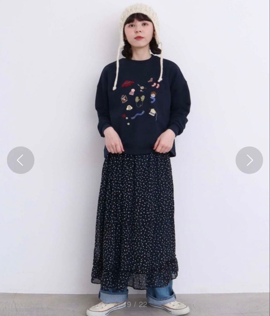 アトリエドゥサボン 冬のせいかつ　裏毛刺繍プルオーバー