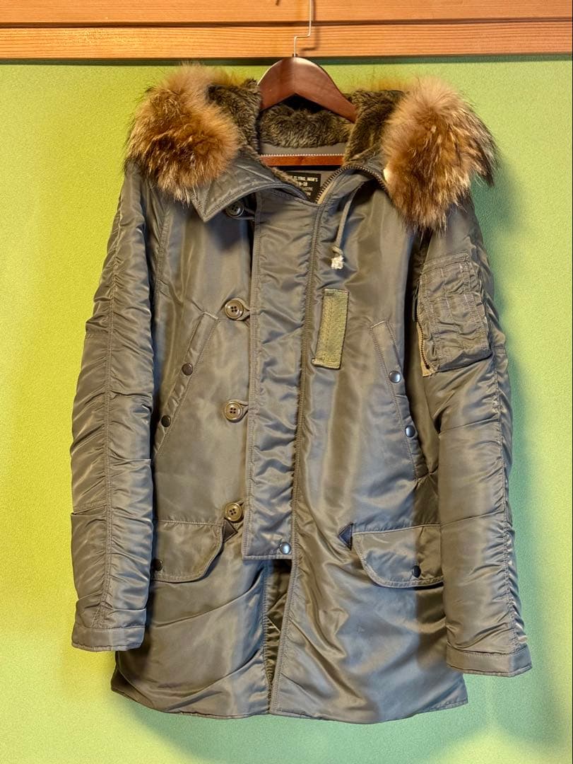 【美品】AVIREX VINTAGE N-3B セージグリーン L