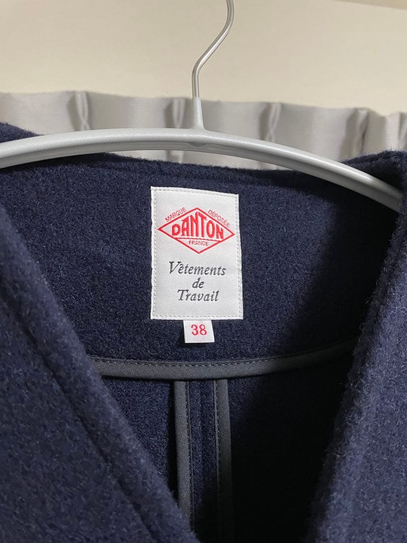 DANTON ネイビー ウールコート サイズ38