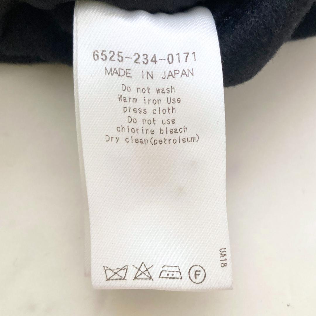 美品　ドゥロワー　カシミヤウール　ノーカラーコート　36　ブラック