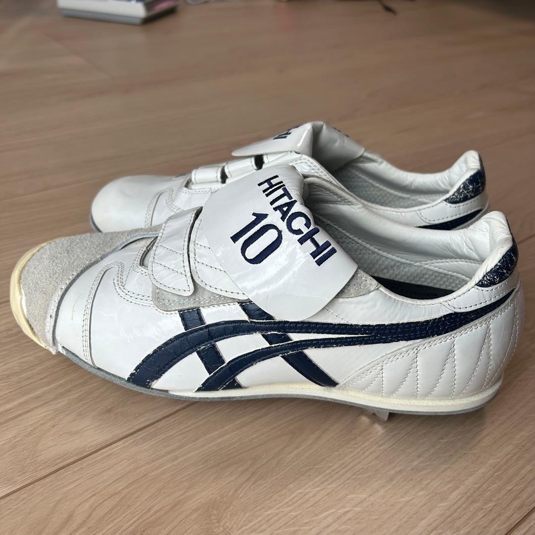 アシックス スパイク 投手用 左投 P革付 ホワイト