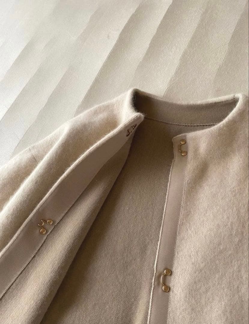 未使用◼️ラグナムーンLAGUNAMOONラクーンノーカラーニットコート