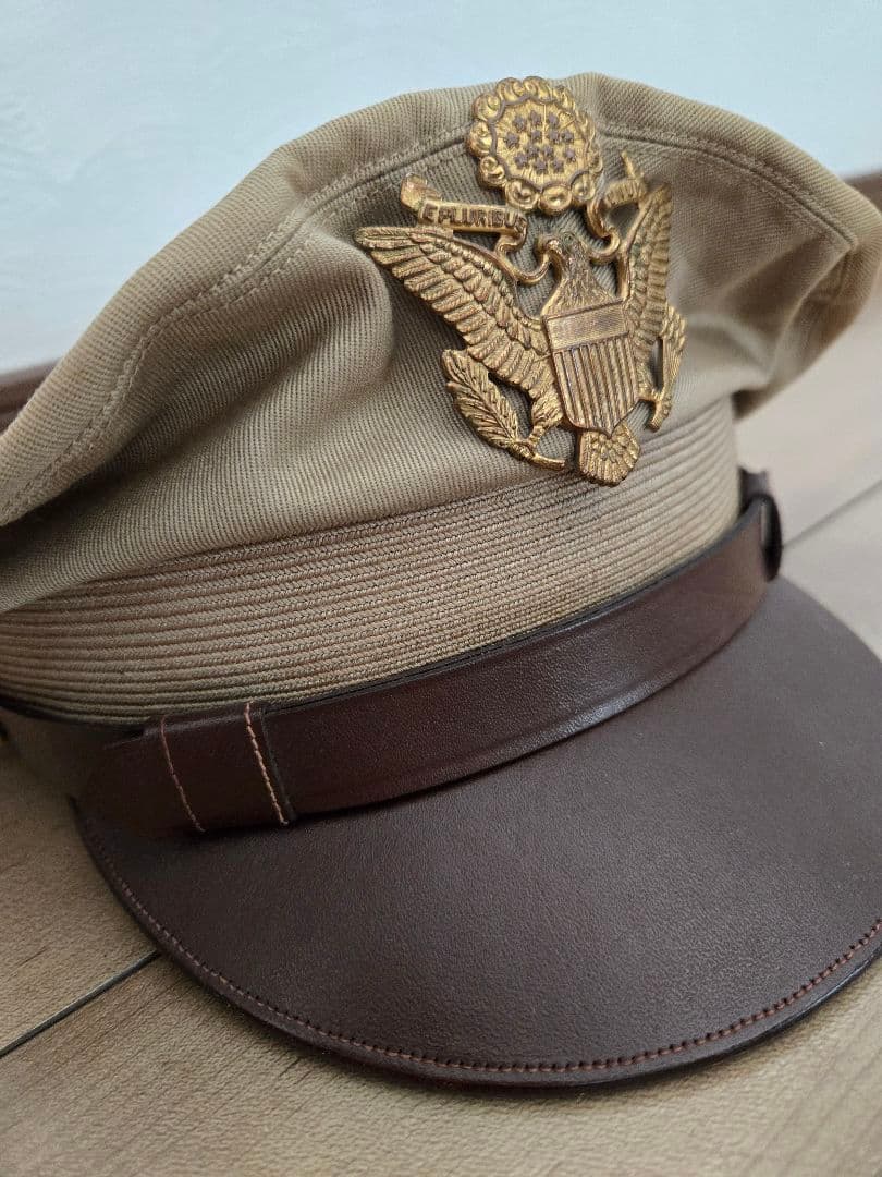 実物　米軍W.W.2型(1948年製)　士官制帽クラッシュタイプ　60cmサイズ