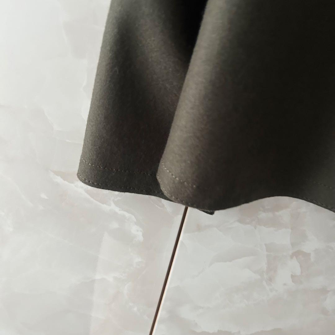 23区　圧縮ウールショートコート　カーキ　32