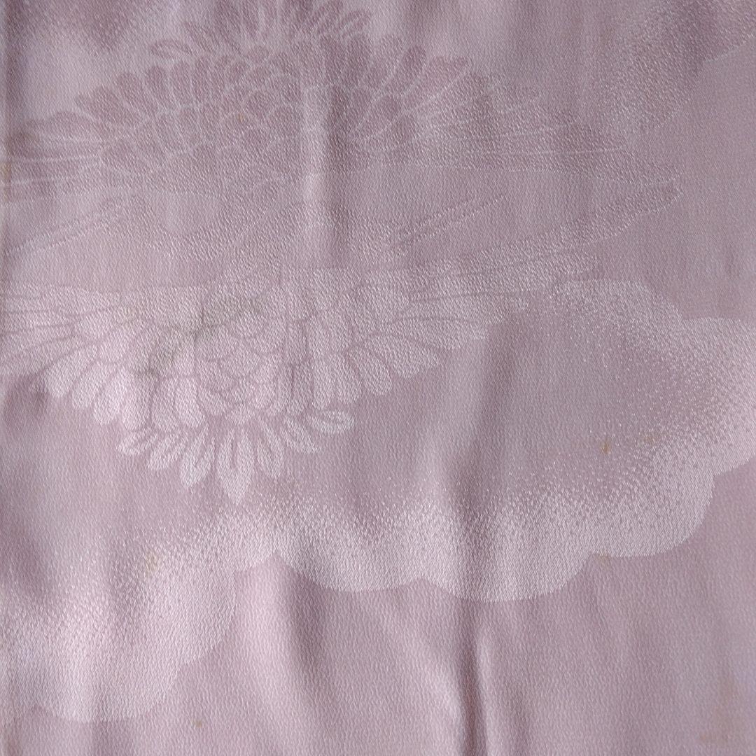 七五三 3歳 長着＆長襦袢 花柄 オレンジ 絞り正絹