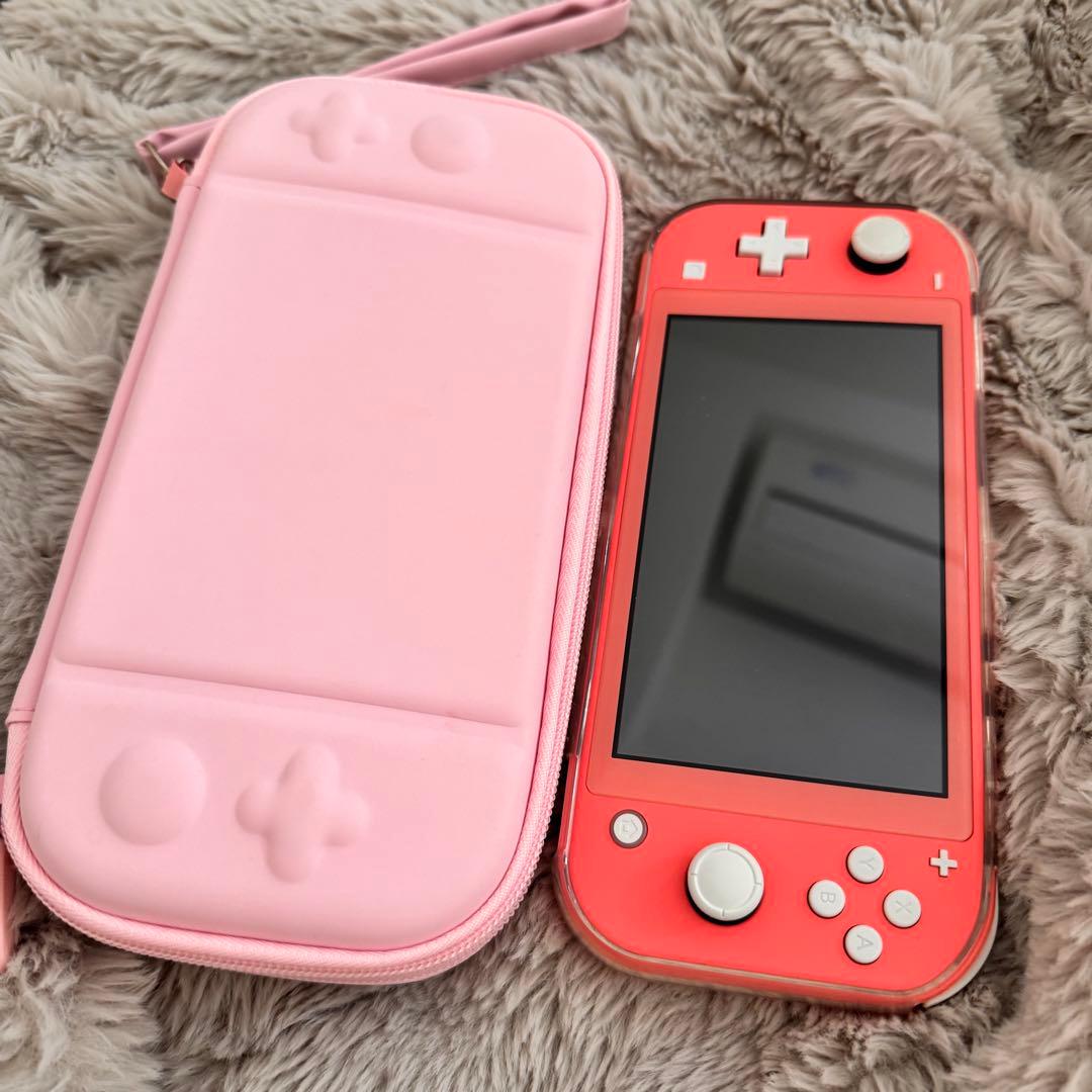 Nintendo Switch Lite コーラルピンク 専用ケース付き