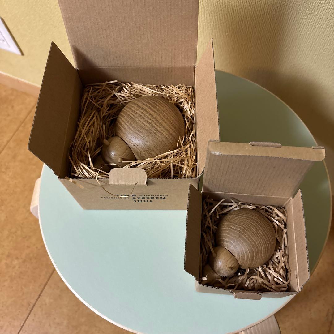 【新品】WOUD ウッド リナ ライノセラス ２体 ナチュラル デンマーク　北欧