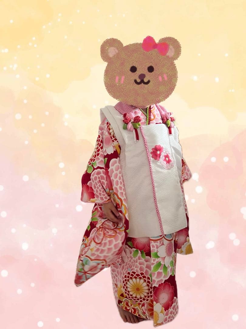 chi!さん専用　高級　式部浪漫　七五三　3歳　着物　 被布着セット