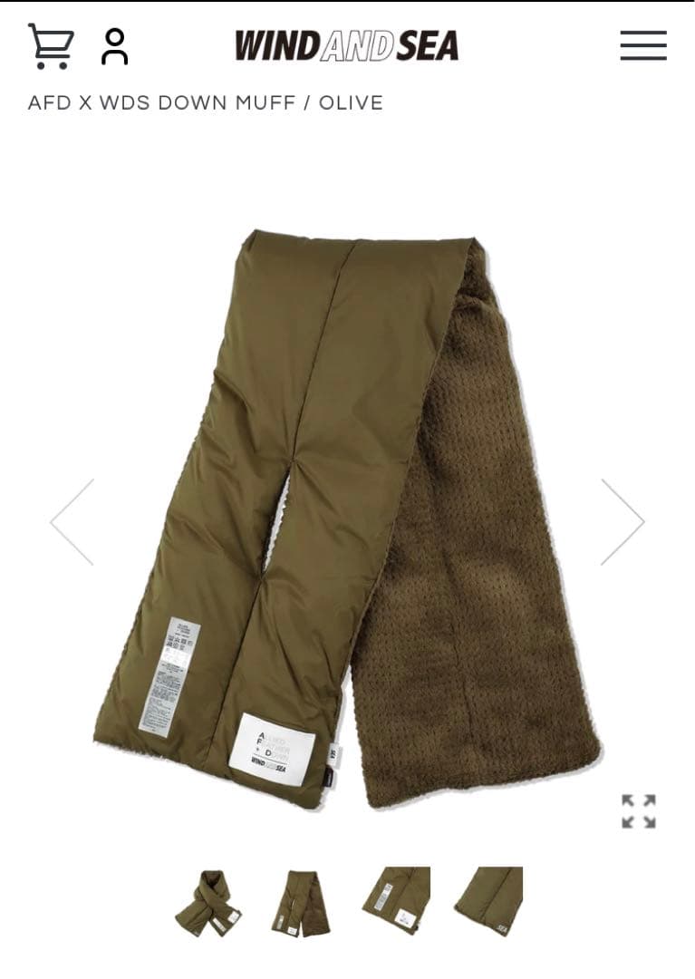 ★ウィンダンシー ★AFD X WDS DOWN MUFF /OLIVE