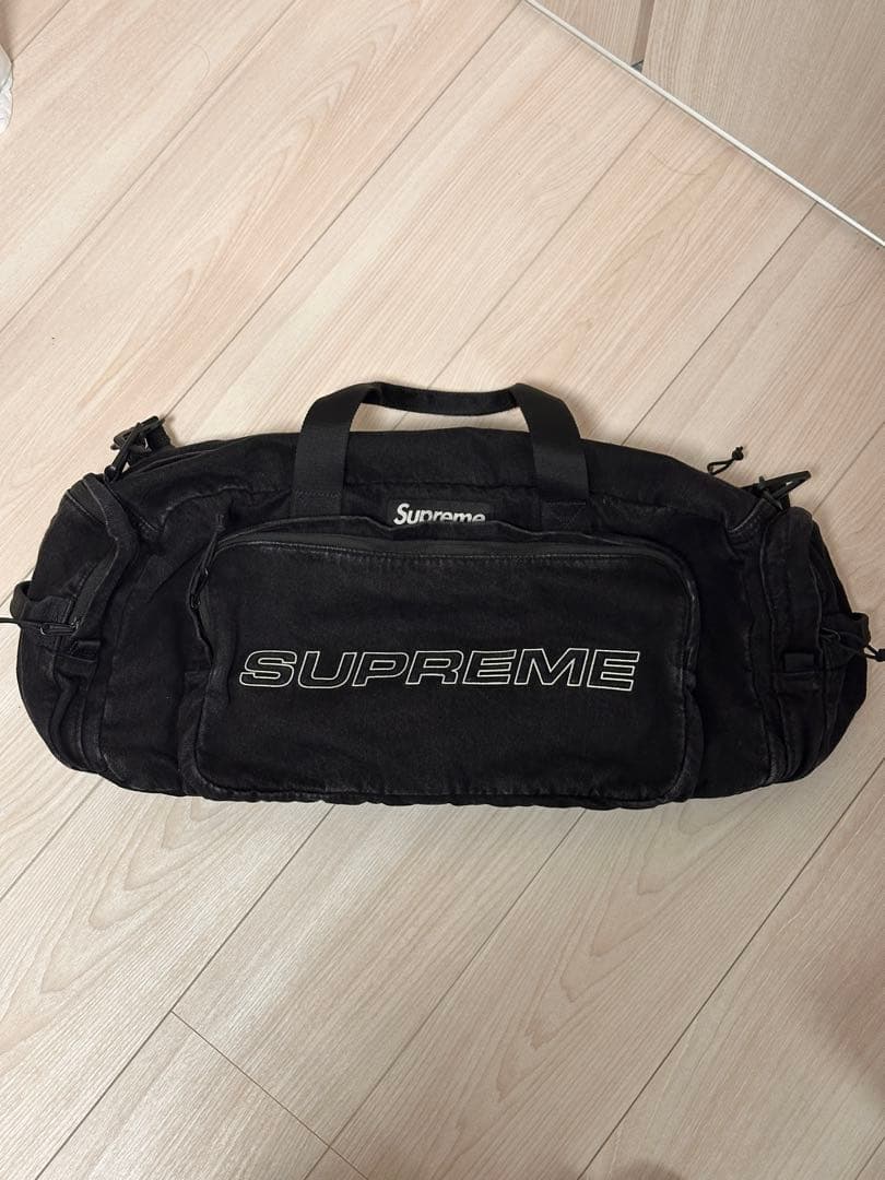 バッグ Supreme Denim Duffle Bag Black