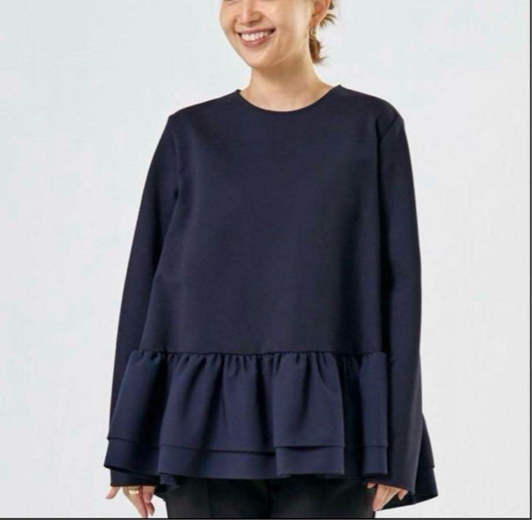 極美品。yori ぬくぬくヘムダブルフレアブラウス