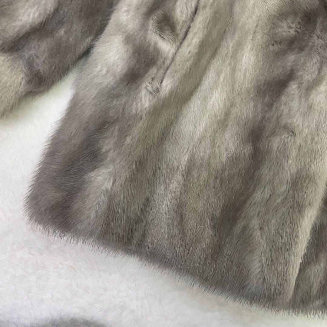 美品　SAGA MINK MESSALA グレー毛皮コート　本毛皮　最高級